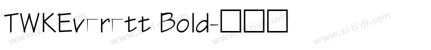 TWKEverett Bold字体转换